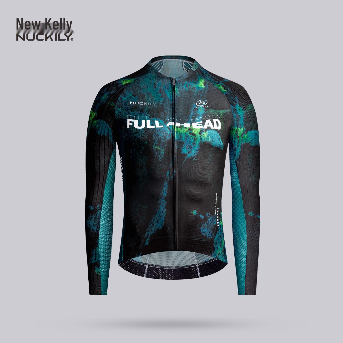 Nuckily Men s Quick-Dry Cycling Jersey - Long Sleeve, Spring/Summer XXXL