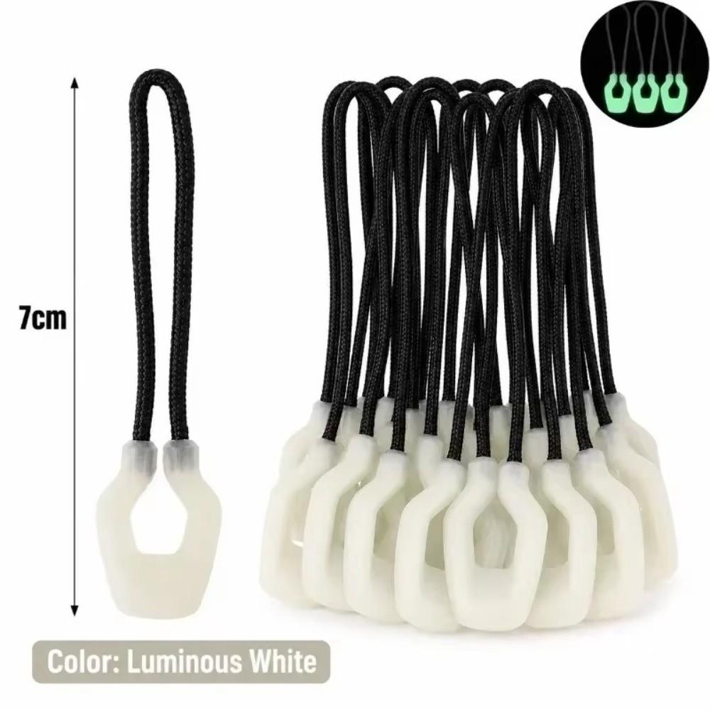 10pcs Glow in The Dark Zipper Head Replacement 10Pcs Zipper Slider Pull For Bag