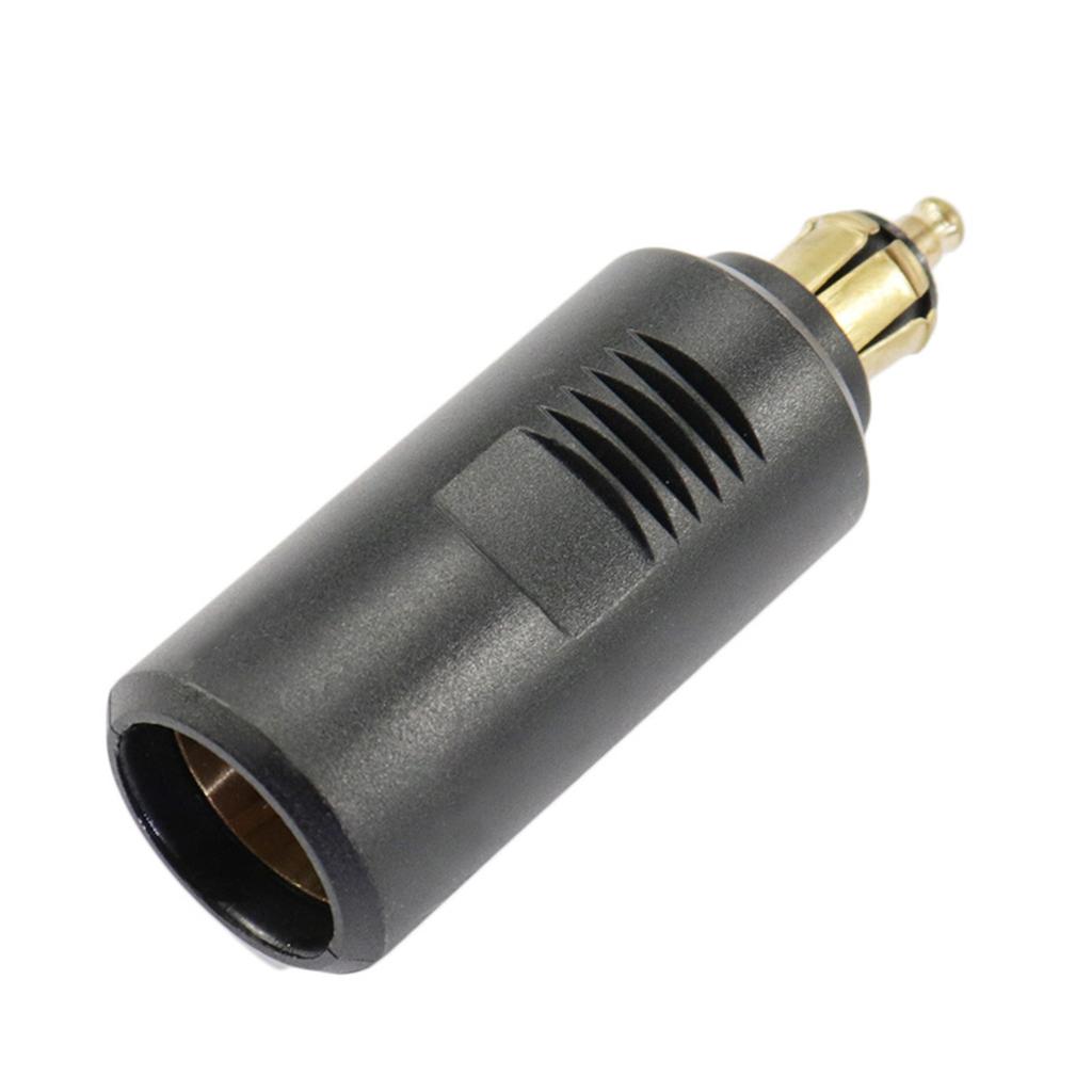 Female Plug Short Socket Adapter 12- EU Plug Cigarette Lighter Socket Converter for Mobile Phone Waterproof Dustproof