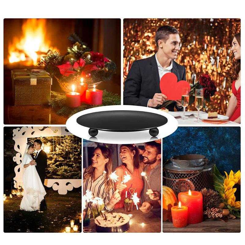 1 Stück Eisenplatte Kerzenhalter Dekorative Säulenkerzenplatte Sockel Kerzenständer Für Wachskerzen Spa Hochzeit Geburtstage Party
