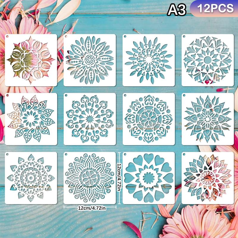 

Large Mandala Stencils Reusable PET Painting Templates For Wall, Floor, Furniture, Fabric, Canvas, Wooden Decor Home Decor