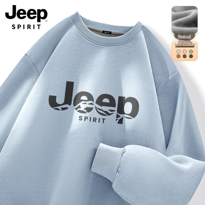 

JEEP SPIRIT Men s Fleece-Lined Cracked Mountain Print Sweatshirt 3XL