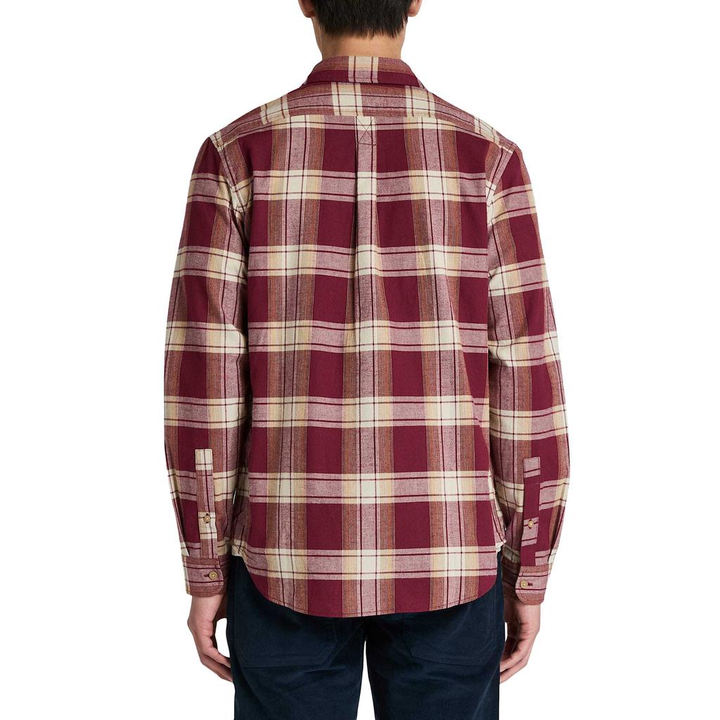 Timberland Herringbone Flannel Check Long Sleeve Fitted Shirt Men shirts TB0A42Y1EYS