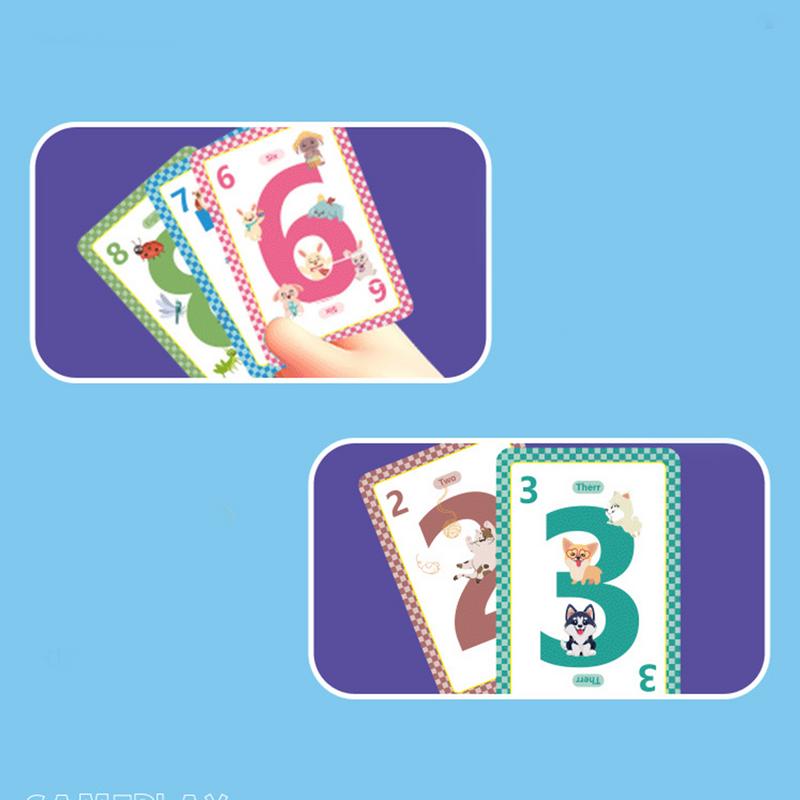 Family Card Game For Kids Math Learning Flash Card Board Games Educational Activities Addition Toys Travel Fun Accessories