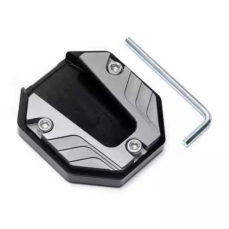 

Motorcycle Bike Parking Kickstand Extender Foot Side Stand Pad Support Plate Motorbike Accessories Parking Stand Foot Pad срібний