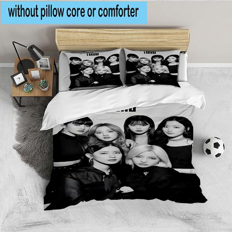 Kpop idle Colorful Dreams 3pcs Bedding Set,Including 1pc Duvet Cover And 2pcs Pillowcases Perfect Gift for Christmas,Ideal for Bedroom, Dormitory
