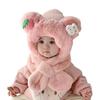 Kids Hat And Scarf Set Winter Plush Ear Flap Hat with Scarf for Boys Girls Warm Cold Weather Knit Accessories