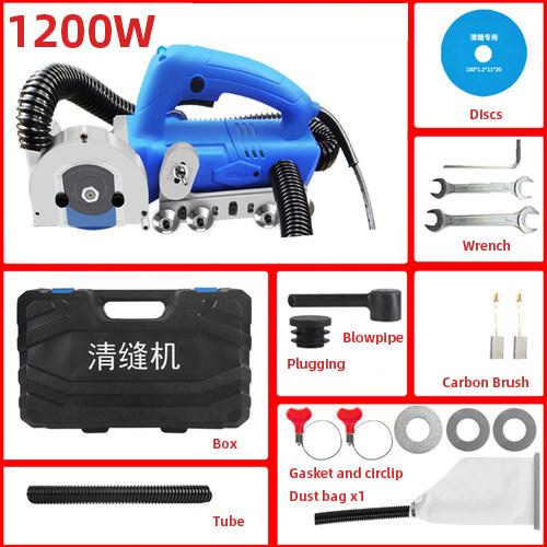 1200W Electric Seam Cleaner Seam Construction Tools Dustless Porcelain Floor Tile Seam Cleaner Slotting Tool
