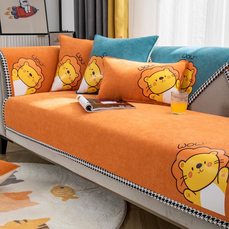 Chenille Sofa Cushion Four Seasons Universal Non-Slip High-End Cushion Nordic Simple Modern Version