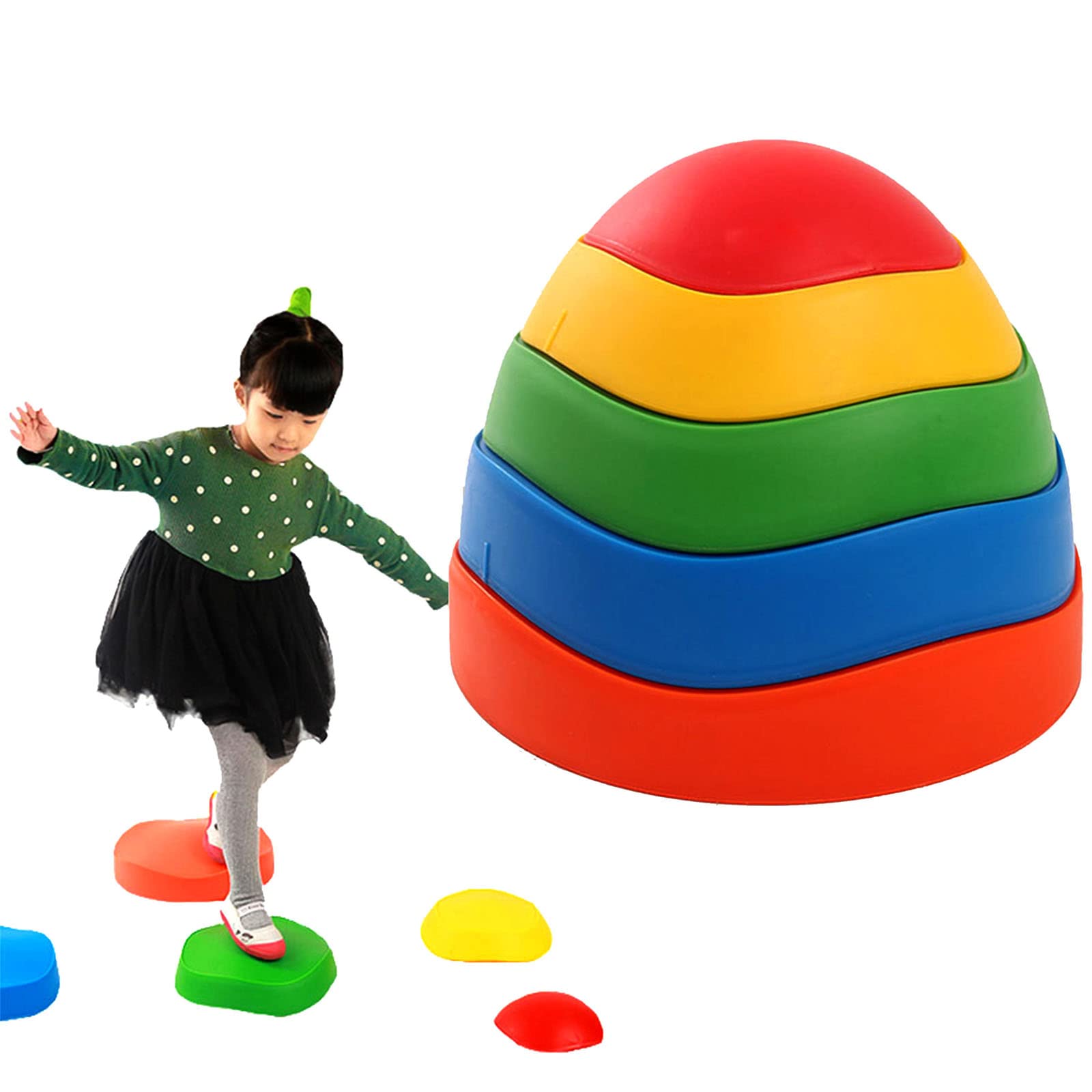 

YYCMEW Баланс Баланс Для Основного Набора Баланс Игровая Площадка Грузоподъемность 100 кг Камни, Бревно, В помещении, Дети, Тренировки, 5, Камни, Доска,