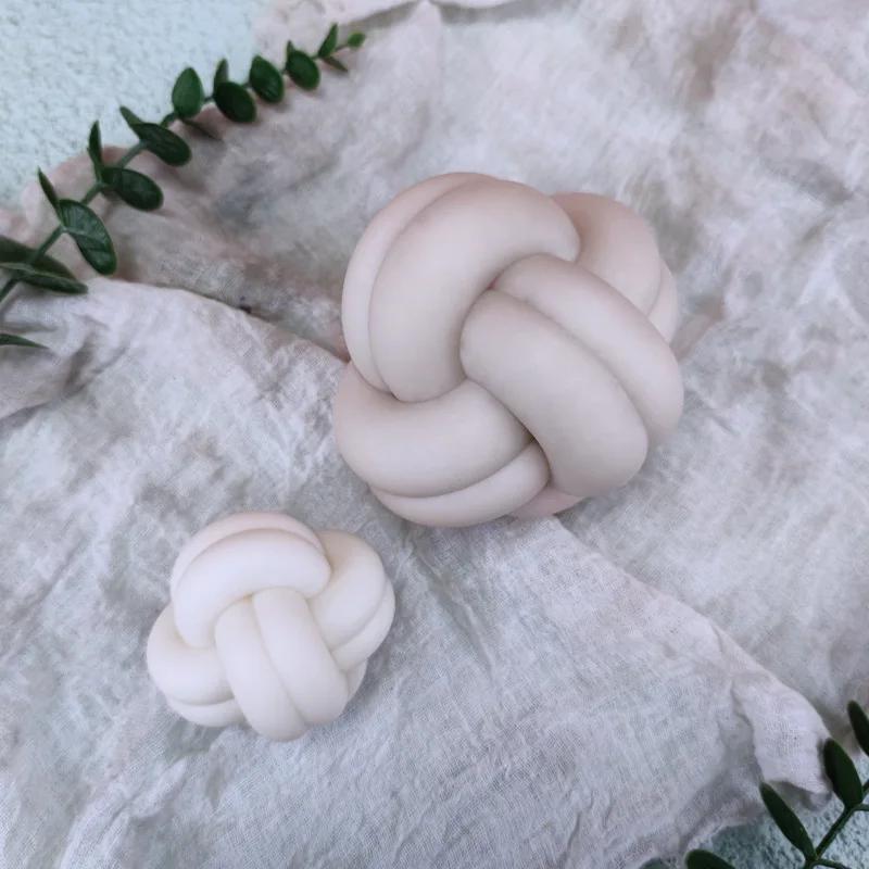 New Cross Knot Candle Silicone Mold 3D Twine Spherical Candle Making Supplies Diy Handmade Soap Plaster Epoxy Casting Tool