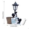 Outdoor Solar Light Farm Dogs Lantern Figurine Cartoon Sculpture Resin Statue Garden Decoration for