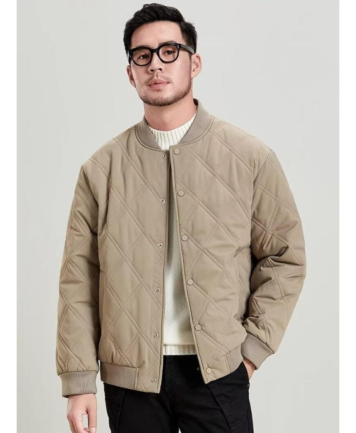Giacca da Baseball Trapuntata in Cotone Trendy da Uomo 2025 - Cappotto Invernale Ispessito