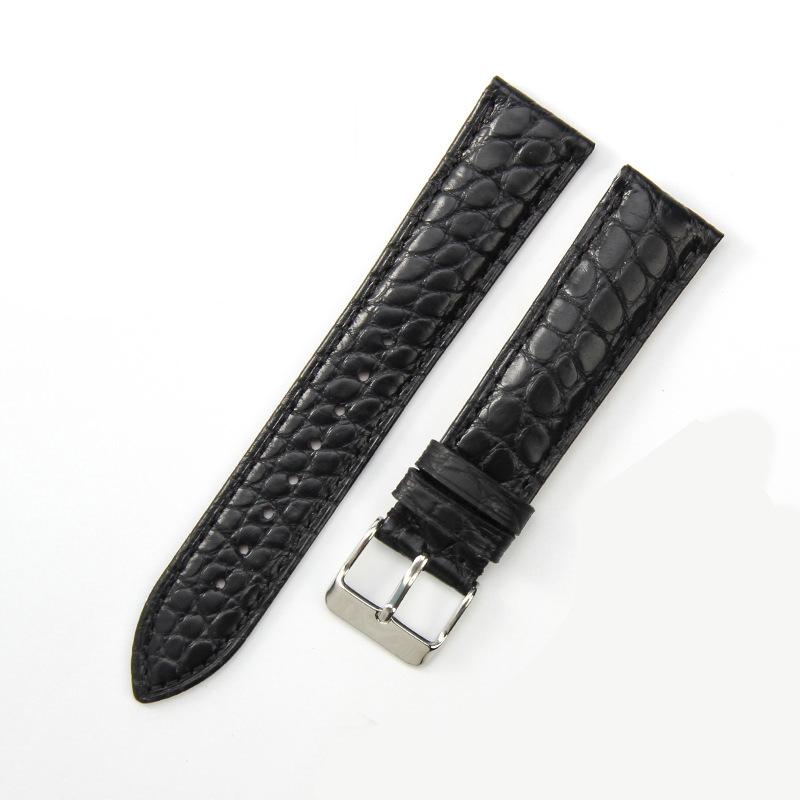 

Crocodile Leather Watch Strap American Alligator Round Crocodile Strap Round Pattern Men and Women Butterfly Buckle Watch Chain1 14mm