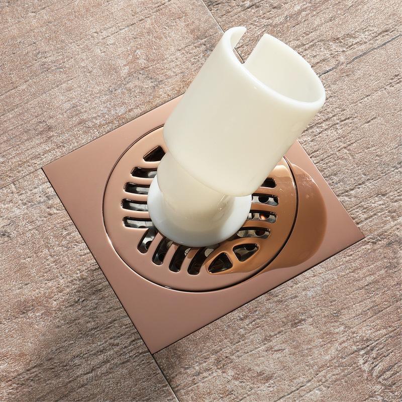 Dop Dop de Scurgere Duș Vintage Auriu Accesorii Baie Filtru Duș Podea Alamă Deșeuri 10cm Supapă Anti-miros Podea Scurgere