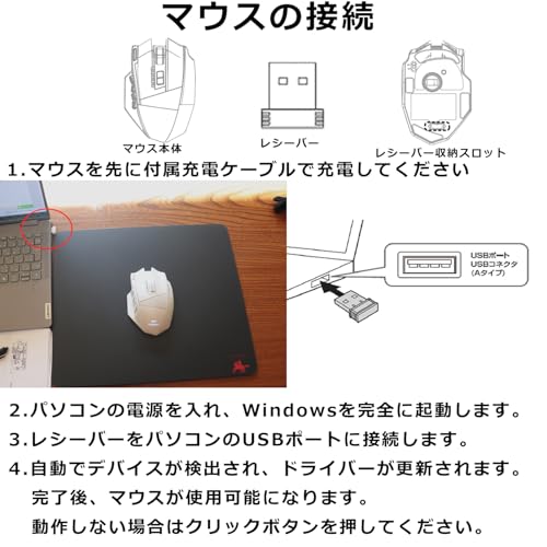 [RED SAMURAI] RGB MMO Mouse 16000DPI Wireless/Wired – Mouse