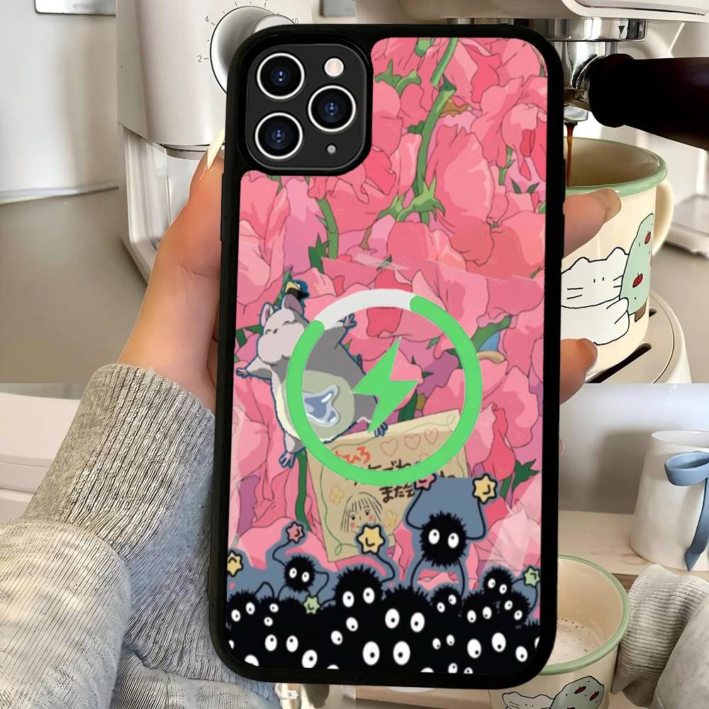 

S-SpiritedS CARTOON A-AwayS For Magsafe Magnetic Wireless Phone Case For IPhone 11 12 13 14 15 16 17 Pro Max Plus Cover iPhone 17pro max