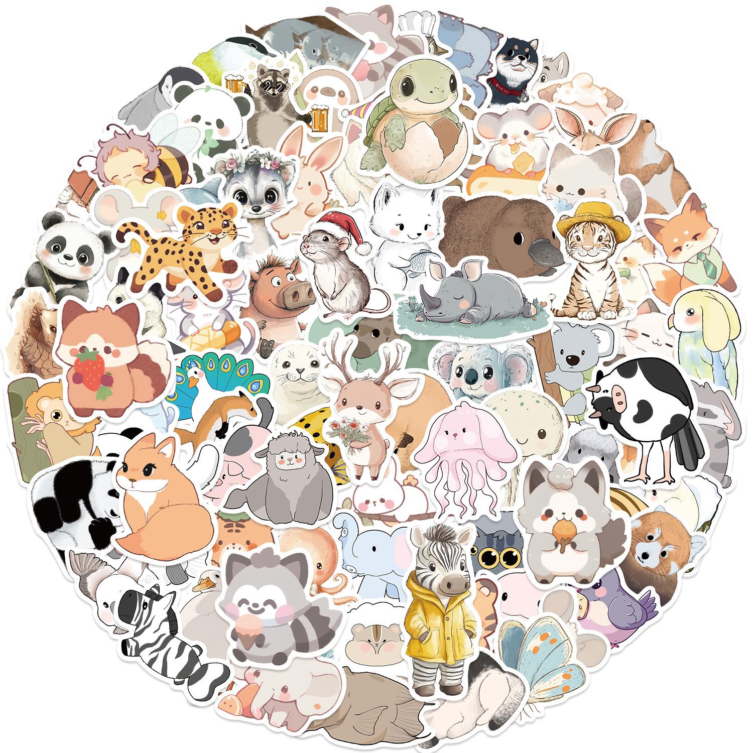 

200 Cartoon Ink and Animal Collection Graffiti Stickers Suitcase Guitar Without Glue Waterproof Stickers