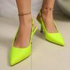 Fashion Baotou Back Empty Sandals Women's New Pointed Toe Versatile Stiletto One-word Belt Temperament Non-slip High Heels