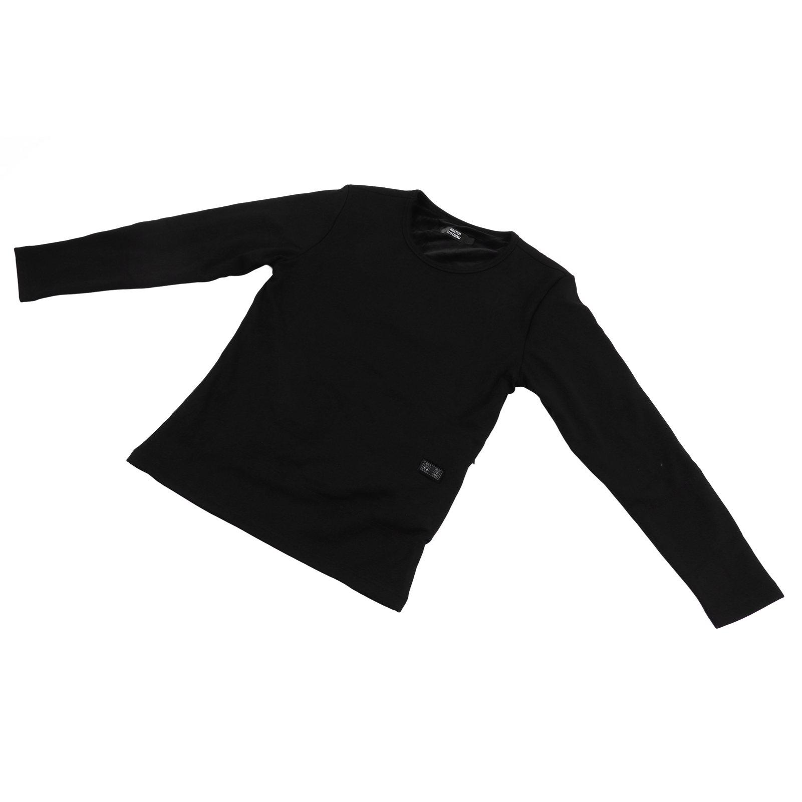 

Infrared Heated Underwear Top with Round Neck APP Temperature Control 12 Zone Electric Heating Shirts for Men Women XL