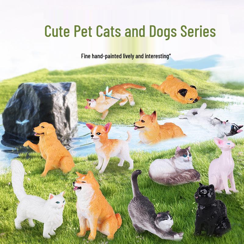 Mini Animal Model Set - Rooster, Duck, Goose, Pig, Rabbit, Dog, Horse, Sheep, Donkey, Cat, Alpaca Toys