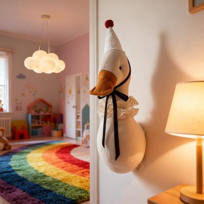 Swan Shape Animal Head Ins Nordic Duck Ornaments Wall Pendants Children's Room Decoration Shooting Props Kids Room Decoration