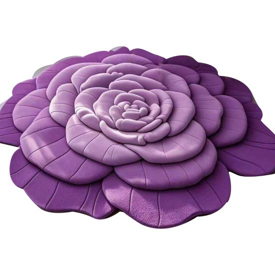 3D Blumen Bodenmatte Rutschfest Saugfähig Badezimmerteppich Realistische Blumenform Bereichsteppich für Schlafzimmer Wohnzimmer Spielzimmer Dekor