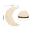 5/10/20/50/100pcs Wooden Moon Unfinished Wood Moon Blank Wooden Cutouts Ornaments Natural Wood Pieces for Christmas Party Craft