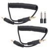 2Pcs Universal Type Digital Camera 3.5mm‑6.35mm Synchronization Connecting Line Cable Set