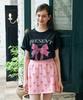 Metapeo Met Ribbon Print Skirt Pants Pink