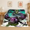 Cartoon Murder Drones Uzi V Robot Flannel Blanket Soft Warm Throw Blanket for Bedroom Living Room Bed Travel Camping Picnic