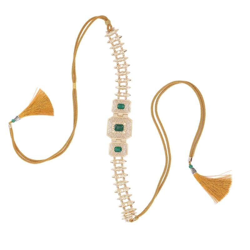 A52E Moroccan Waist Chain Belly Chain Belt Ethnic Wedding Belt Belly Chain for Dress