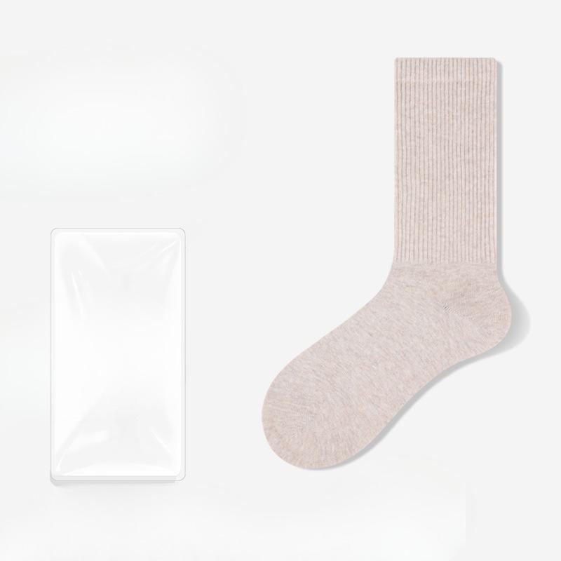 

Female Autumn and Winter Comfort Sports Sweat Absorption Breathable Right Angle Cylinder Stack Socks 1 pair