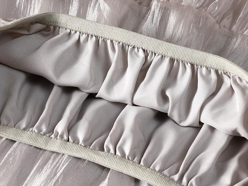 Dimanaf 2025 sommer Frauen Neue Röcke Feste Elastische Taille Gefaltete Elegante Röcke