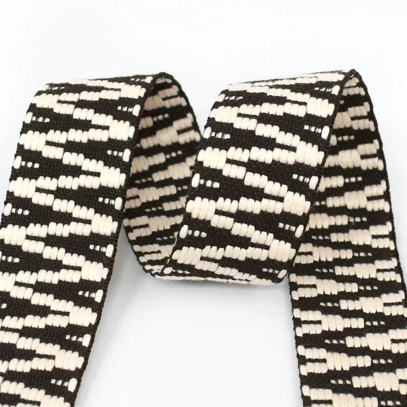 1/2/3/4/5Yards 38mm Jacquard Webbing Tape Ribbon Shoulder Canvas Belt Bag Strap Luggage Bias Band Garment Sewing Accessories