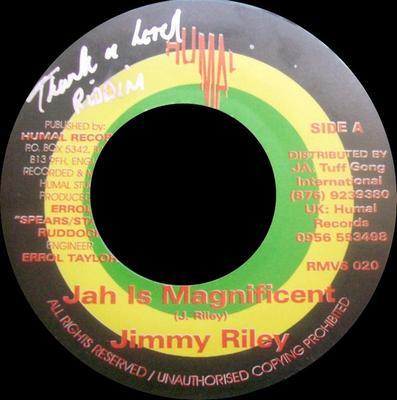 7inch Record JIMMY RILEY - Jah Is Magnificent RMVS020 Humal Records Jamaica Reggae, Ska & Dub Used