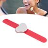 Magnetic Palette Wrist Bracelet Silicone Heart Shaped Slap Ring Magnetic Makeup Wrist Strap for Foundation Mixing Red