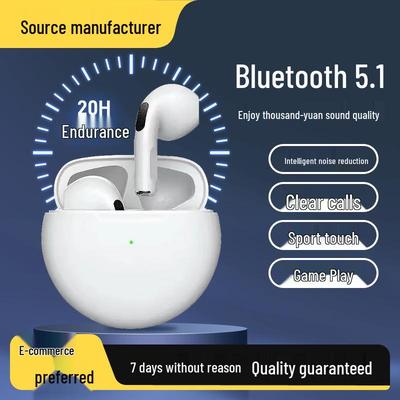 Pro6 Bluetooth 5.1 Wireless Earphones: TWS Business Sports Touch Gaming Headset J6