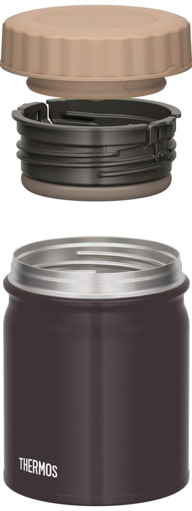Thermos Vacuum Insulated Soup Jar, Black, 400ml, JBT-400 BK