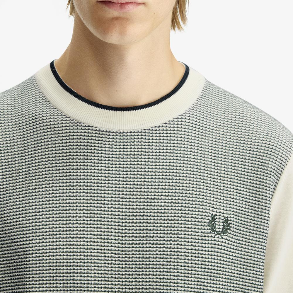 Fred Perry [Sharp] Tonic Waffle Knit T-Shirt - Ecru Afpm2612306-560