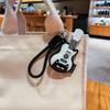 Gitarrenkatze Schlüsselanhänger mit Karabiner PU-Leder Schlüsselanhänger Klavierkatze Schlüsselanhänger Schlüsselanhänger Zubehör