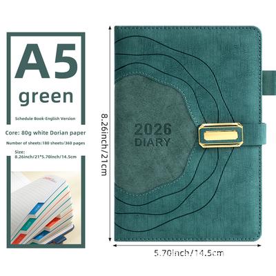 2026 Year-end Planner, Weekly and Monthly Plans, and Daily Plans for 365 Days Green