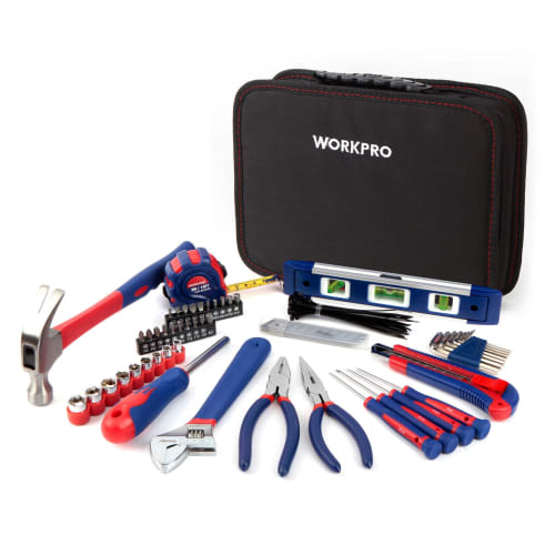 WORKPRO Home Tool Set, Garage Tool Set, Everyday Tool Kit for DIY, Home Repairs, Furniture Assembly, and Home Maintenance, Includes Storage Bag