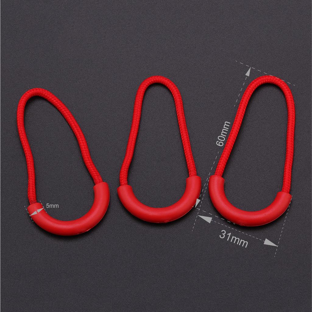 5Pcs PVC Zipper Pull Cord Zipper Kopf Pull Puller Clip Ersatz Enden Schloss Kleidung Rucksack Gepäck Zubehör