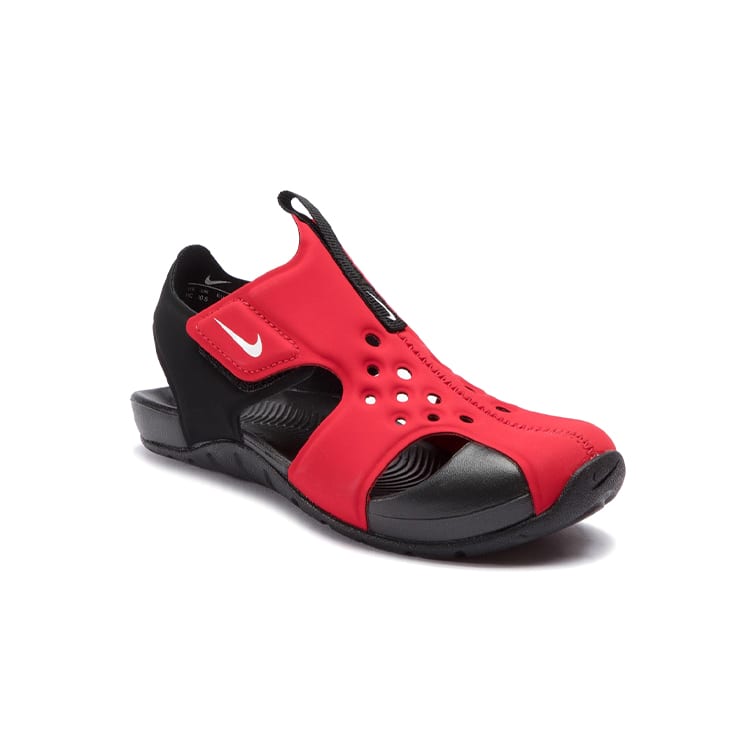 Nike Sandales Sunray Protect 2 pour Enfants Noir Rouge Enfants Âgés de 3 à 7 Ans 943826-601
