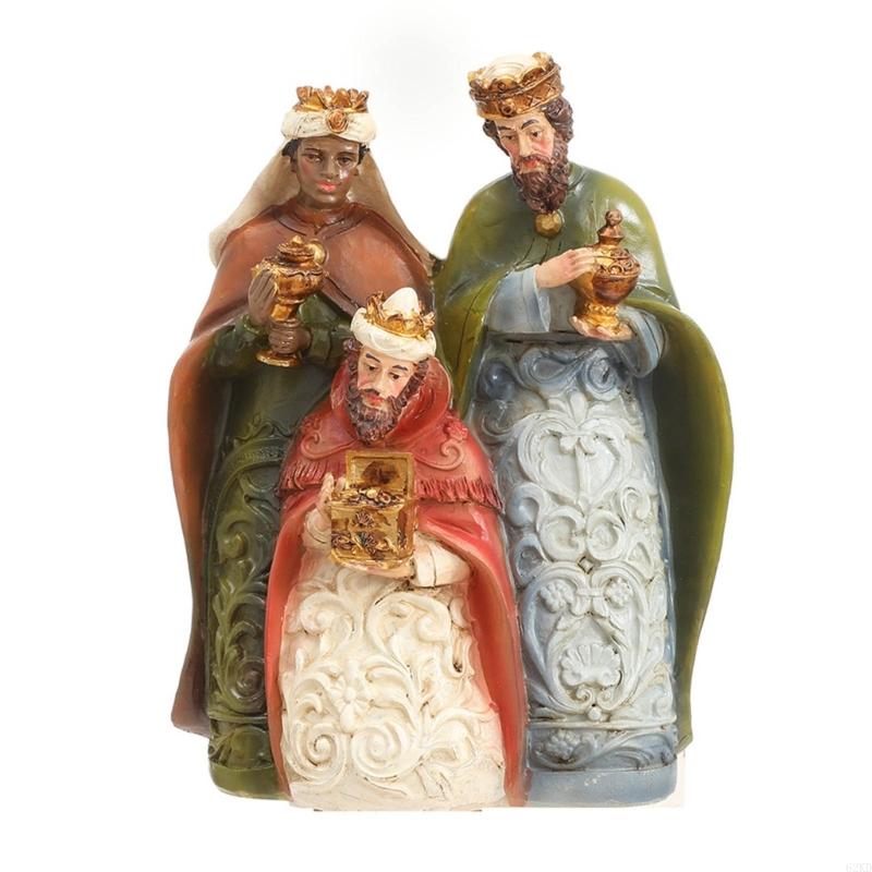 62KD Christmas Nativity Scene Holy Family Figurine Home Decors Centerpieces Figurine