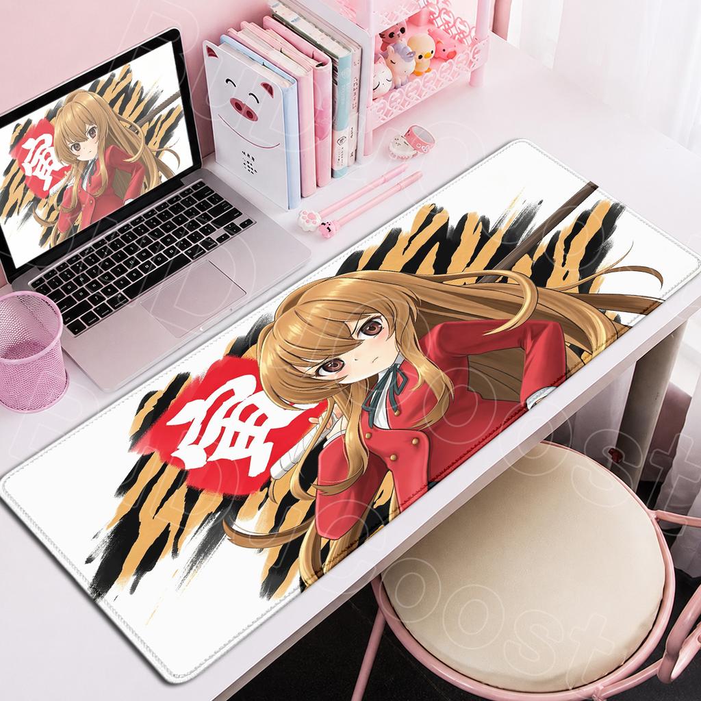 Non-Slip Rubber Base Mouse Mat Large Laptop Desktop Keyboard Carpet Hot Anime Toradora Kawaii Girl Taiga Aisaka Mousepad 90x40cm