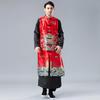 Men's Long Mandarin Dragon Jacket - Ethnic Frog Button Tang Suit