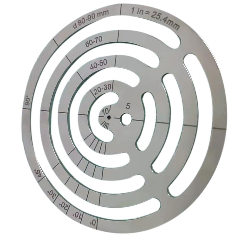 M-Modern-Leather Cutting Tools Corner Cutting Ruler Metal Concentric Circles Template Round Leather Corner Punch
