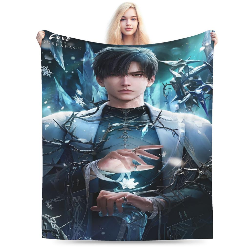 Love and Deepspace Zayne Blankets Velvet Cozy Lightweight Thin Throw Blanket for Bedroom Bedspreads